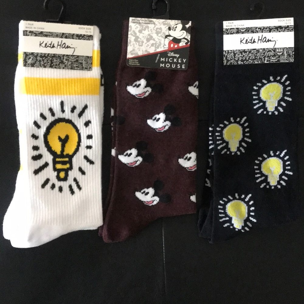 3 pack fun crew cut socks